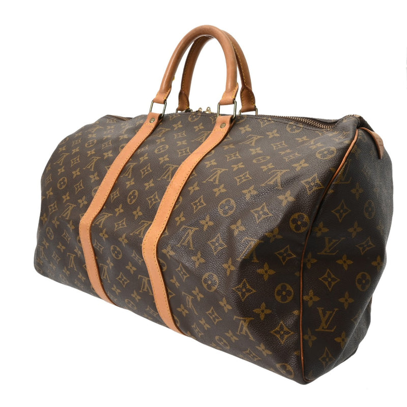LOUIS VUITTON ルイヴィトン モノグラム キーポル 50 ブラウン M41426 ユニセックス モノグラムキャンバス ボストンバッグ Bランク 中古 銀蔵