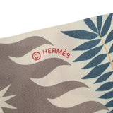 HERMES エルメス ツイリー LE CHARME D ORPHEE BA オルフェウスの魅力に誘われて グレー/ヴェージュ レディース シルク100％ スカーフ Aランク 中古 銀蔵