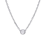 CARTIER カルティエ ディアマンレジェ 一粒ダイヤ レディース K18ホワイトゴールド WG ネックレス Aランク 中古 銀蔵