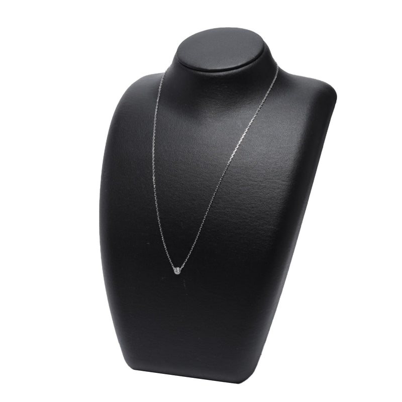 CARTIER カルティエ ディアマンレジェ 一粒ダイヤ レディース K18ホワイトゴールド WG ネックレス Aランク 中古 銀蔵