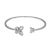 GRAFF グラフ バタフライ シルエット オープンダイヤモンド バングル レディース K18ホワイトゴールド WG ブレスレット Aランク 中古 銀蔵