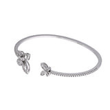 GRAFF グラフ バタフライ シルエット オープンダイヤモンド バングル レディース K18ホワイトゴールド WG ブレスレット Aランク 中古 銀蔵