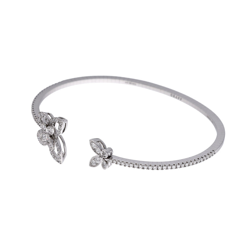 GRAFF グラフ バタフライ シルエット オープンダイヤモンド バングル レディース K18ホワイトゴールド WG ブレスレット Aランク 中古 銀蔵