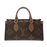 LOUIS VUITTON ルイヴィトン モノグラムリバース オンザゴー EW 2WAY ブラウン M46653 レディース モノグラムキャンバス ハンドバッグ Aランク 中古 銀蔵