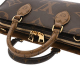 LOUIS VUITTON ルイヴィトン モノグラムリバース オンザゴー EW 2WAY ブラウン M46653 レディース モノグラムキャンバス ハンドバッグ Aランク 中古 銀蔵