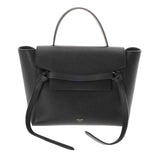 CELINE セリーヌ ベルトバッグ マイクロ ブラック レディース カーフ ハンドバッグ Bランク 中古 銀蔵