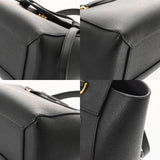 CELINE セリーヌ ベルトバッグ マイクロ ブラック レディース カーフ ハンドバッグ Bランク 中古 銀蔵