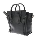 CELINE セリーヌ ラゲージ ナノ ブラック レディース カーフ ハンドバッグ Bランク 中古 銀蔵