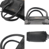 CELINE セリーヌ ラゲージ ナノ ブラック レディース カーフ ハンドバッグ Bランク 中古 銀蔵