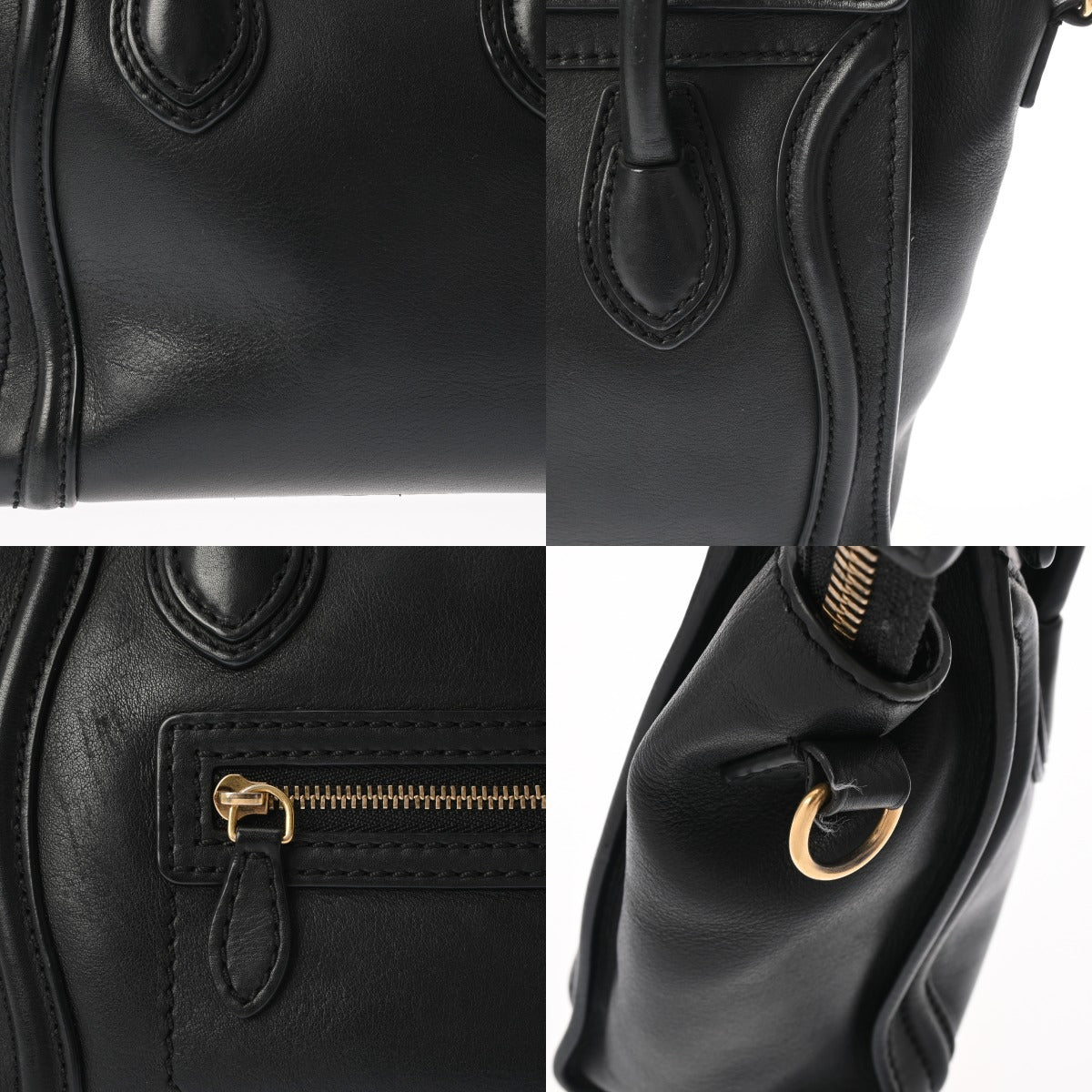 CELINE セリーヌ ラゲージ ナノ ブラック レディース カーフ