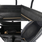 CELINE セリーヌ ラゲージ ナノ ブラック レディース カーフ ハンドバッグ Bランク 中古 銀蔵