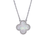 VAN CLEEF & ARPELS ヴァンクリーフ＆アーペル ヴィンテージ アルハンブラ マザーオブパール VCARF48700 レディース K18ホワイトゴールド WG ネックレス Aランク 中古 銀蔵
