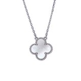VAN CLEEF & ARPELS ヴァンクリーフ＆アーペル ヴィンテージ アルハンブラ マザーオブパール VCARF48700 レディース K18ホワイトゴールド WG ネックレス Aランク 中古 銀蔵