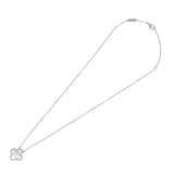 VAN CLEEF & ARPELS ヴァンクリーフ＆アーペル ヴィンテージ アルハンブラ マザーオブパール VCARF48700 レディース K18ホワイトゴールド WG ネックレス Aランク 中古 銀蔵