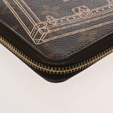 LOUIS VUITTON ルイヴィトン モノグラム ジッピーウォレット トランクプリント ブラウン M61855 レディース モノグラムキャンバス 長財布 Bランク 中古 銀蔵