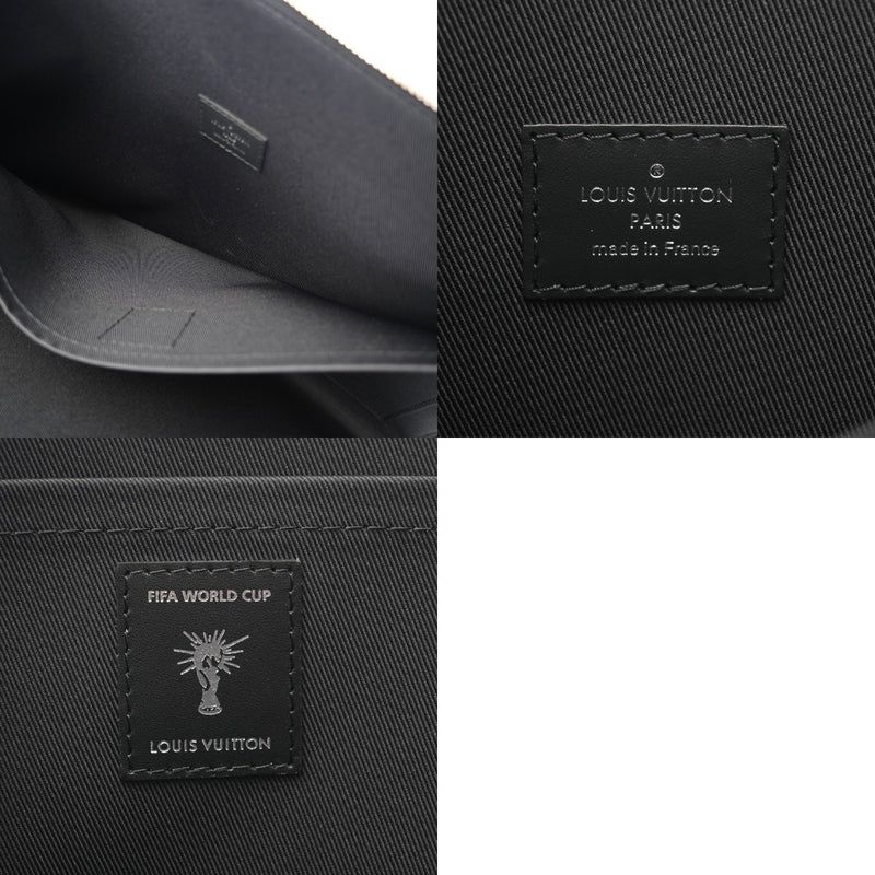 LOUIS VUITTON ルイヴィトン エピ ポシェットジュール GM ワールドカップ サッカーボールモチーフ ノワール/ホワイト M63295 ユニセックス レザー クラッチバッグ 新同 中古 銀蔵