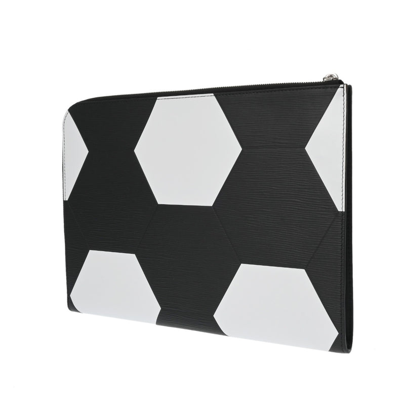 LOUIS VUITTON ルイヴィトン エピ ポシェットジュール GM ワールドカップ サッカーボールモチーフ ノワール/ホワイト M63295 ユニセックス レザー クラッチバッグ 新同 中古 銀蔵