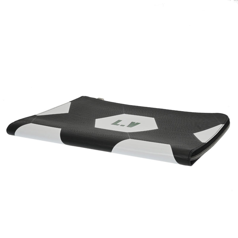 LOUIS VUITTON ルイヴィトン エピ ポシェットジュール GM ワールドカップ サッカーボールモチーフ ノワール/ホワイト M63295 ユニセックス レザー クラッチバッグ 新同 中古 銀蔵