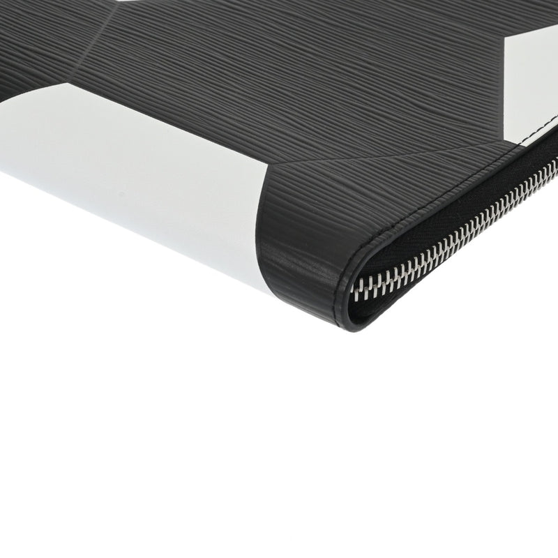 LOUIS VUITTON ルイヴィトン エピ ポシェットジュール GM ワールドカップ サッカーボールモチーフ ノワール/ホワイト M63295 ユニセックス レザー クラッチバッグ 新同 中古 銀蔵