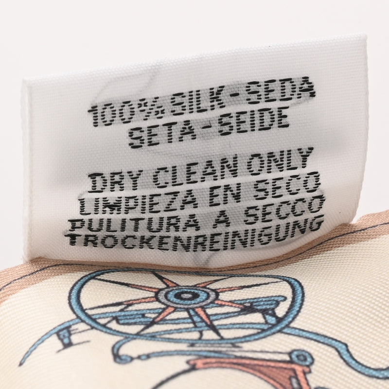 HERMES エルメス ツイリー LES Voitures Nouvelles ベール/グラシエ/ベージュ レディース シルク100％ スカーフ 未使用 銀蔵
