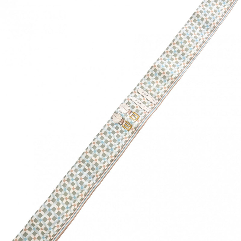 HERMES エルメス ツイリー LES Voitures Nouvelles ベール/グラシエ/ベージュ レディース シルク100％ スカーフ 未使用 銀蔵