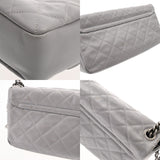 CHANEL シャネル マトラッセ バイカラーチェーンショルダー  グレー/ブラウン レディース ラムスキン ショルダーバッグ Bランク 中古 銀蔵