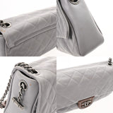 CHANEL シャネル マトラッセ バイカラーチェーンショルダー  グレー/ブラウン レディース ラムスキン ショルダーバッグ Bランク 中古 銀蔵
