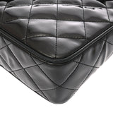CHANEL シャネル マトラッセ チェーンショルダー フリンジ ブラック レディース エナメル ショルダーバッグ Bランク 中古 銀蔵