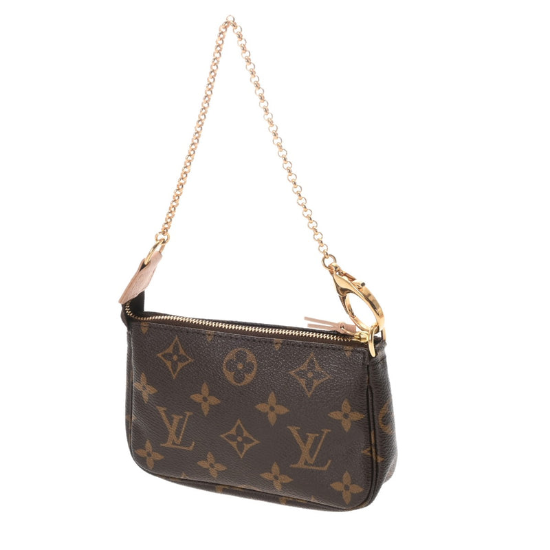 LOUIS VUITTON ルイヴィトン モノグラム ミニポシェット アクセソワ―ル トランクコレクション ブラウン M60245 レディース モノグラムキャンバス アクセサリーポーチ ABランク 中古 銀蔵