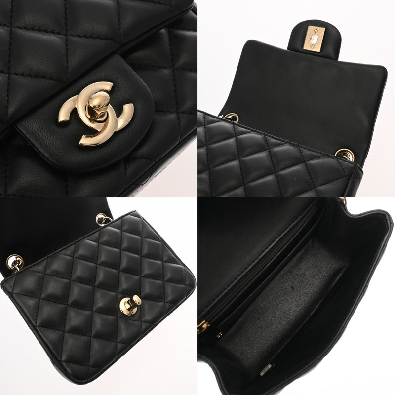 CHANEL シャネル マトラッセ ミニ チェーンショルダー  ブラック レディース ラムスキン ショルダーバッグ Aランク 中古 銀蔵