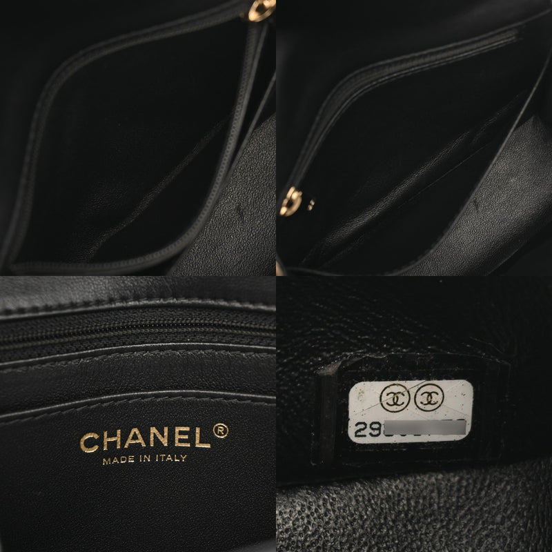 CHANEL シャネル マトラッセ ミニ チェーンショルダー  ブラック レディース ラムスキン ショルダーバッグ Aランク 中古 銀蔵