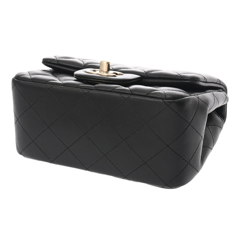CHANEL シャネル マトラッセ ミニ チェーンショルダー  ブラック レディース ラムスキン ショルダーバッグ Aランク 中古 銀蔵