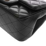 CHANEL シャネル マトラッセ ミニ チェーンショルダー  ブラック レディース ラムスキン ショルダーバッグ Aランク 中古 銀蔵
