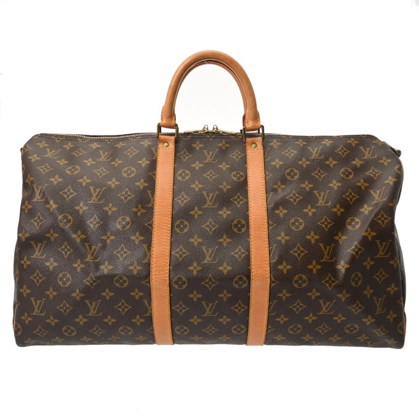 LOUIS VUITTON ルイヴィトン モノグラム キーポル バンドリエール 55 ブラウン M41414 ユニセックス モノグラムキャンバス ボストンバッグ Bランク 中古 銀蔵