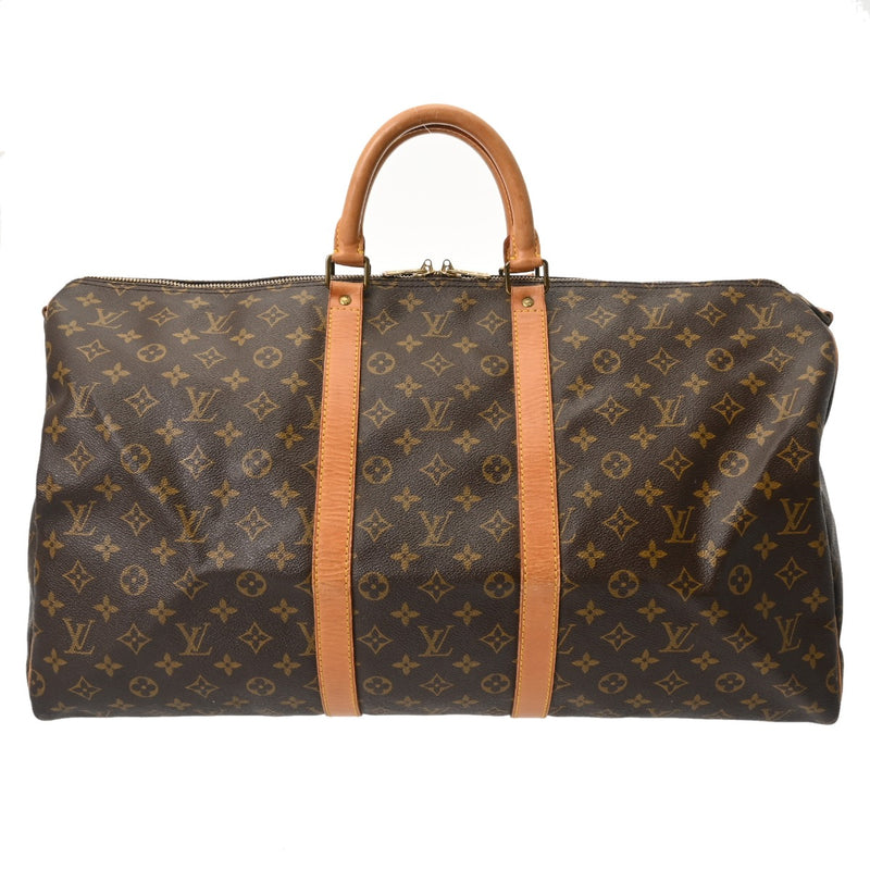 LOUIS VUITTON ルイヴィトン モノグラム キーポル バンドリエール 55 ブラウン M41414 ユニセックス モノグラムキャンバス ボストンバッグ Bランク 中古 銀蔵