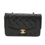 CHANEL シャネル マトラッセ ダイアナ チェーンショルダー 22cm ブラック A01164 レディース ラムスキン ショルダーバッグ Bランク 中古 銀蔵