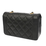 CHANEL シャネル マトラッセ ダイアナ チェーンショルダー 22cm ブラック A01164 レディース ラムスキン ショルダーバッグ Bランク 中古 銀蔵