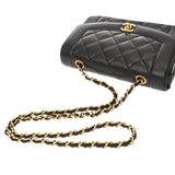 CHANEL シャネル マトラッセ ダイアナ チェーンショルダー 22cm ブラック A01164 レディース ラムスキン ショルダーバッグ Bランク 中古 銀蔵