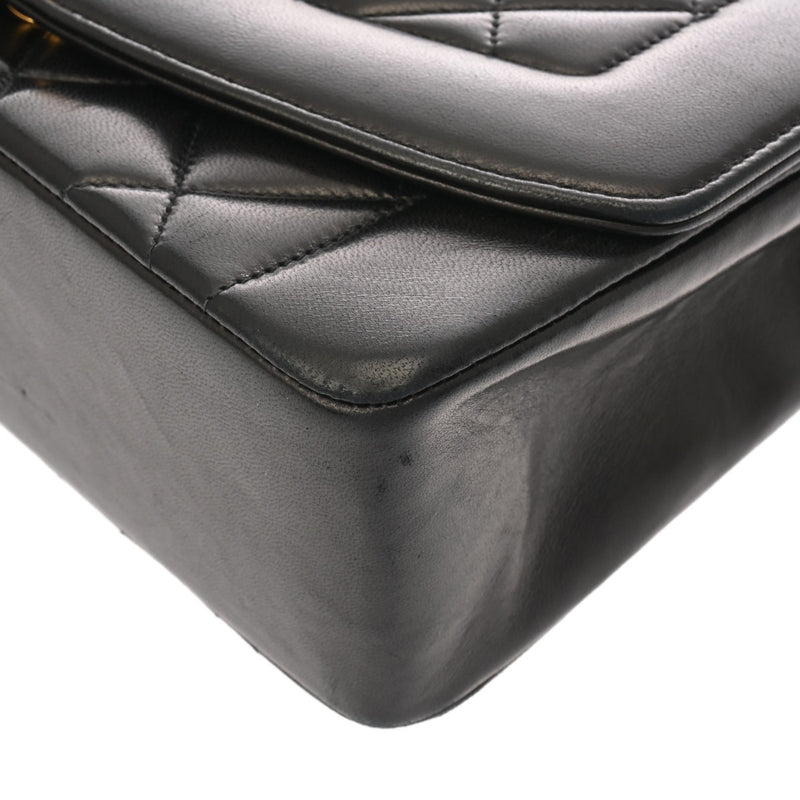 CHANEL シャネル マトラッセ ダイアナ チェーンショルダー 22cm ブラック A01164 レディース ラムスキン ショルダーバッグ Bランク 中古 銀蔵