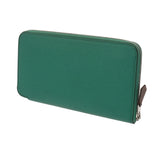 HERMES エルメス アザップロング シルクイン ヴェールジェイド シルバー金具 Z刻印(2021年頃) レディース エプソン 長財布 Bランク 中古 銀蔵