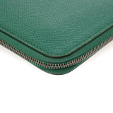 HERMES エルメス アザップロング シルクイン ヴェールジェイド シルバー金具 Z刻印(2021年頃) レディース エプソン 長財布 Bランク 中古 銀蔵