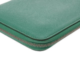 HERMES エルメス アザップロング シルクイン ヴェールジェイド シルバー金具 Z刻印(2021年頃) レディース エプソン 長財布 Bランク 中古 銀蔵