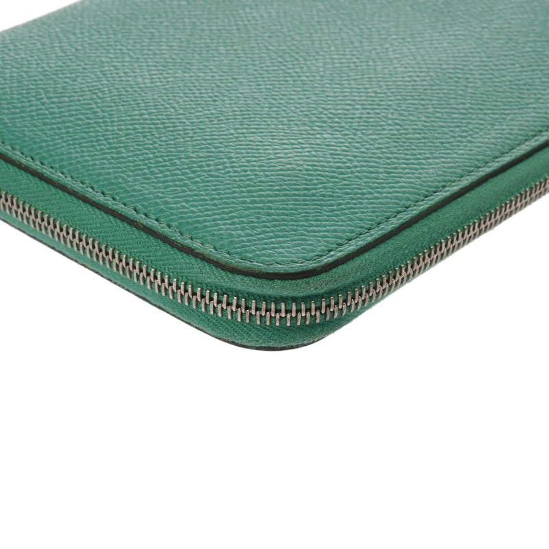 HERMES エルメス アザップロング シルクイン ヴェールジェイド シルバー金具 Z刻印(2021年頃) レディース エプソン 長財布 Bランク 中古 銀蔵