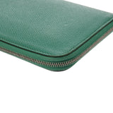 HERMES エルメス アザップロング シルクイン ヴェールジェイド シルバー金具 Z刻印(2021年頃) レディース エプソン 長財布 Bランク 中古 銀蔵