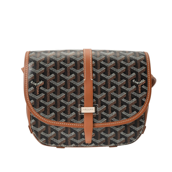 GOYARD ゴヤール ベルヴェデーレ PM 黒/茶 レディース PVC ショルダーバッグ ABランク 中古 銀蔵