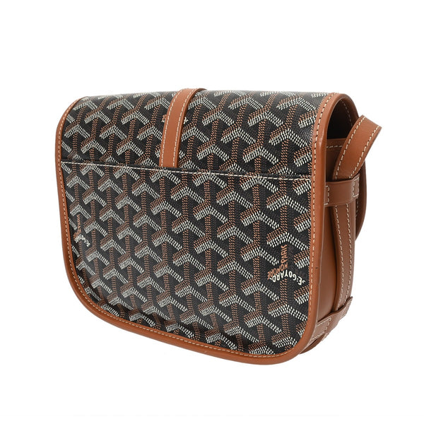 GOYARD ゴヤール ベルヴェデーレ PM 黒/茶 レディース PVC ショルダーバッグ ABランク 中古 銀蔵