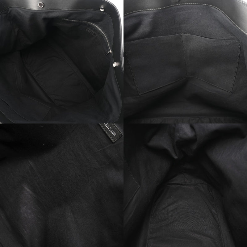 BALENCIAGA バレンシアガ 無地 ブラック ユニセックス キャンバス レザー トートバッグ ABランク 中古 銀蔵