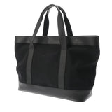 BALENCIAGA バレンシアガ 無地 ブラック ユニセックス キャンバス レザー トートバッグ ABランク 中古 銀蔵