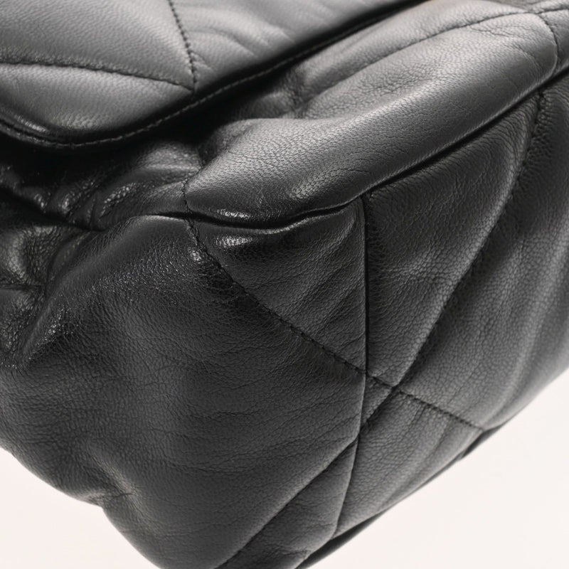 CHANEL シャネル シャネル19 チェーンショルダー ラージ ブラック レディース カーフ ショルダーバッグ Aランク 中古 銀蔵