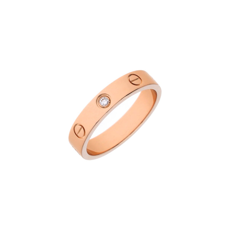 CARTIER カルティエ ミニラブリング 1Pダイヤ #53 12.5号 レディース K18ピンクゴールド PG リング・指輪 Aランク 中古 銀蔵